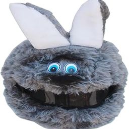 AT Mark® Funny Rabbit Type Design Bunny Helmet Cover Stylish Biker Rider for Full Helmet (Grey)-13
