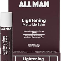 ALL MAN Lightening Lip Balm for Dark, Chapped & Dry Lips with SPF 15 & Kojic Acid for Brightening & Hydration | Men | 4.5g-15