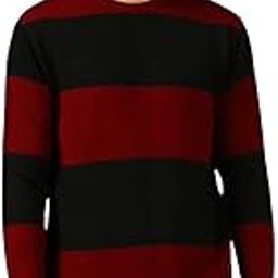 Men Black Striped Slim Fit Full Sleeve Crew Pullover-image-76