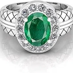 sidharth gems Natural Panna Astrological 925 Sterling Silver Adjustable Ring 11.25 Carat Genuine and Certified Emerald Adjustable Silver Ring for Women's and Men's-picture-5