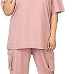 Kepa Plus Size Summer Co Ord Set for Women | Top and Lower Set with Stretchable Waistband | Stylish Airport Outfit for Women | Western Track Suit Co-Ord Set for Casual Wear-picture-17