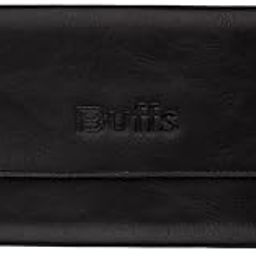 Vegan Leather Cheque Book Holder - Durable, Slim, and Spacious Checkbook Organizer with Secure Snap Closure - Compact Travel-Friendly Wallet for Financial Professionals (Black)-picture-56