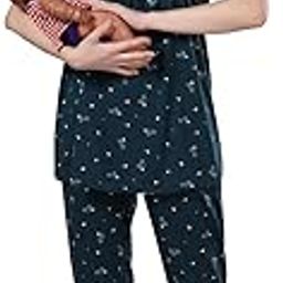 Women's Pre and Post Pregnancy Maternity Top and Pyjama Set-image-44