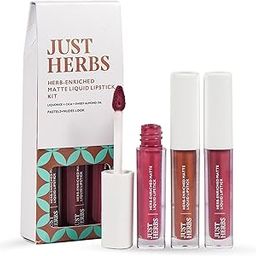Just Herbs Ayurvedic Liquid Lipstick Kit Set of 3 with Long Lasting, Hydrating & Lightweight Lip Colour, Full Size - Paraben & Silicon Free - 6 ml (Pastels + Nudes Look)-19