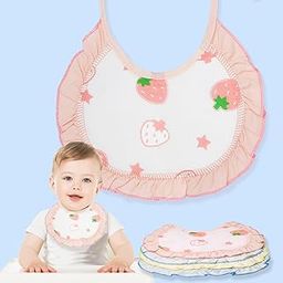 THE LITTLE LOOKERS Cotton Baby Bibs/Apron with Tie Knot Closure| with PVC on Back for Quick Absorption & Fast Drying Bibs for Babies/Newborn (0-18 Months) (Pack of 6)-image-73