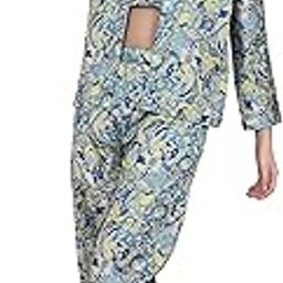 kaajal by vidhi Women's Printed Modal Satin 3pc: Jacket, Crop Top and Trouser Coord Set-picture-6