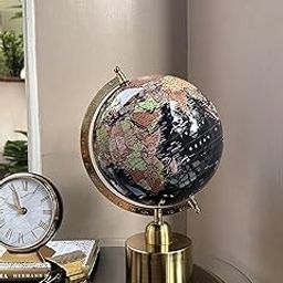 GLOBE DADDY Home Decor World Globe 8 Inch with Gold Cylindrical Stand For Home Decor & Showpiece,Office Decor, Birthday Gift & Studio Decoration-picture-17