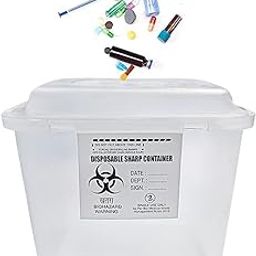 Surgix Sharps Containers | Bio-hazard | Bio-Medical Sharps Container Puncture Proof Box (1.5 Liter) 1 Piece-6