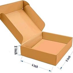 K K Industrial Multipurpose Brown Cardboard Box for Packing, Packing Material, Self Locking Flat Corrugated Boxes 6 x 4 x 2 Inch Sturdy Boxes for Online Selling/E-commerce Shipping (Pack of 25)-0