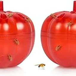 NANDRAJ Fruit Fly Traps for Fruit Fly Killer Food Areas Gnat Traps for House Pumpkin Shape Gnat Killer Safe and Efficient Fly Catcher for Home Mosquito Kitchen Outdoor(Pack of 2)-picture-3