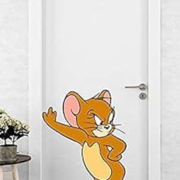 kaushiki Collection Polyvinyl Chloride Jerry Door Sticker for Living Room, Bedroom, Office, Kids Room (Standard, Multicolour)-image-54