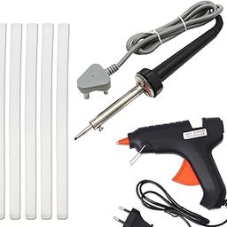 Electronic Spices Combo of 60 Watt Soldering Iron With Hot Glue Gun and 5 Glue Gun Sticks-0