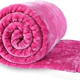VORACIA 500 TC Mink Floral Embossed Soft Heavy Single Bed Velvet AC Blanket for Winter Mink Blankets for Heavy Winter (Single, Pink)-image-8