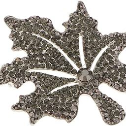Autumn Maple Leaf Brooch Pin Fashion Broach Xmas Wedding Party Jewelry Black-image-1