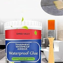 SHREE VALLV Crack Seal Agent 300gm with Brush Transparent Waterproof Glue for Roof Leakage Crack Seal Glue Roof Water Leakage Solution Epoxy Resin for Waterproofing Gap Filler for Pipe Wall Tiles.-image-92
