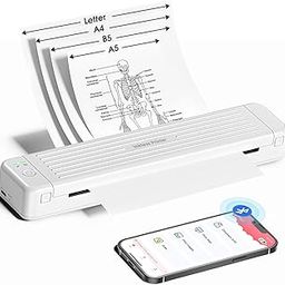 Portable Printer, Heat Transfer Printer P831 Supports 8.5 x 11 A4 Regular Copy Paper, Wireless Bluetooth for Phone Tablet, Portable Printers Wireless for Travel Home Use-image-51