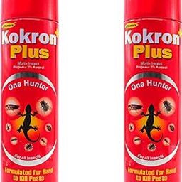Kokron Plus Multi Insect killer spray, Ready to Use Spray, One Hunter for All Types of Insect with Propoxur 2% Aerosol 400 Ml Each, Pack of 2-picture-0
