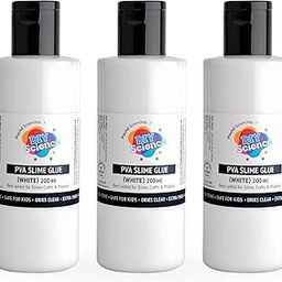 DIYScience® PVA Slime Glue -White (200ml+200ml+200ml)–Super White, Great for Slime & Craft, Smooth & Stretchy Slime, Safe for Kids, Dries Clear, Extra Thick & Washable, Makes Strong Bond-picture-23