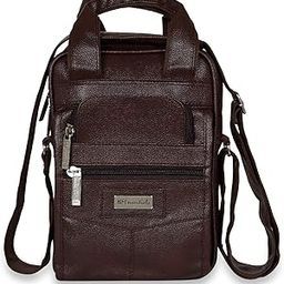 Men's Sling Bag Stylish Cross Body Travel Office Business Messenger Bag for Men Women (Brown)-image-99