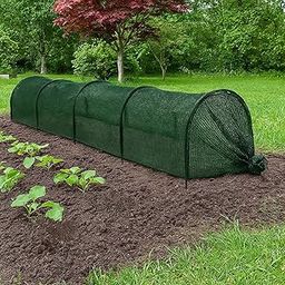 Talinoz Green Shade for Sun Protection Tunnel for Plants with Stakes Green House for Terrace Garden Balcony Row Cover Netting for Vegetables & Seedlings UV Protection Gardening Net for Plants-5