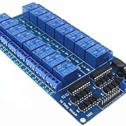 Generic 5V 16-Channel Relay Module with Light Coupling, LM2576 Power Supply, Manual Operation, Copper Contact, Normally Open, PCB Mount-13