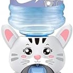 MAPPERZ Big Water Dispenser, Toy for Kids Lovely Cartoon Animal Shaped Water Bottle and Mug Drinking Fountain Pumps Water, Juice & Milk Water Dispenser Toy Kids (Cat)-image-12