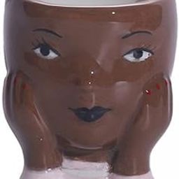 3xFace Flower Pot Plant Pot Head Planter Figurines Mini Green Plants Coffee-image-72
