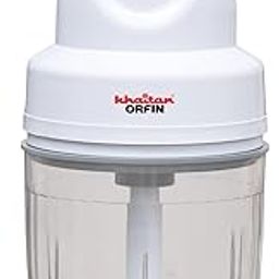 Khaitan Orfin 300 Watts Electric Chopper With 2 Attachments | Vegetable Chopper With Stainless Steel Blades (White, 1 Year Warranty)-picture-17