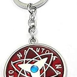 Metal Naruto Anime Red Uchiha Sharingan Design Revolving Logo Keychain (Naruto Star Revolving)-image-66