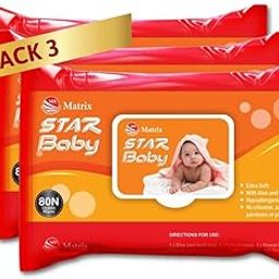 MSI Matrix Star | Baby Wipes | Extra soft antibacterial wet wipes | Pack of 3 | 240 Pieces-22