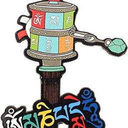 SKYWALK Leh Ladakh Souvenir Wooden Prayer Wheel Fridge Magnet (Multicolour)-image-52