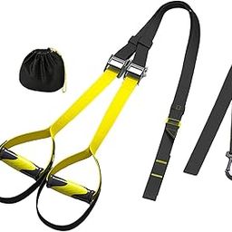 THE STYLE SUTRA® Suspension Trainer System Straps Workout for Body Building Strength Training Yellow-image-36