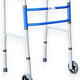 Veayva Lightweight Adjustable Adult Wheel Walker with Dual Hand Brakes and Foldable Frame - Enhanced Mobility and Comfort Specially designed for adults, seniors, and patients-13