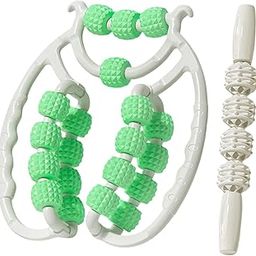 20 Wheels Massage Roller Travel Ergonomic Roller Massager for Arms Calf Hand Green| Sports Equipment | Outdoor Sports Gear | Exercise Gear-image-40