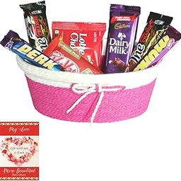 SFU E Com Fastive Chocolate Celebration Hamper | Valentine Chocolate With Love Greeting Card | Valentine Chocolate Hamper | 114-90