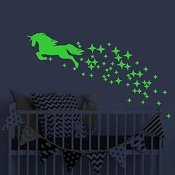 DreamKraft Flying Horse Night Glow Vinyl Wall Sticker (67 cm x 105 cm)-picture-19