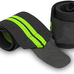 JMO27Deals Wrist Wraps Support With Thumb Loops for Men & Women - (One Size Fits All) Wrist Support (Green)-picture-10