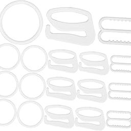 Operitacx 240pcs Shoulder Strap Adjustment Buckle Portable Bra Adjuster Backless Bras Bra Clips Halter Clip Daily Use Bra Buckle Bra Converter Clip Hook Nylon Women's Accessories Adjustable-image-29