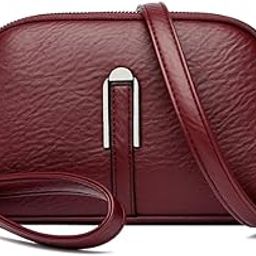 Small Crossbody Purse for Women Fashion Two zipper pocket Handbag with Colored Shoulder Strap-image-97