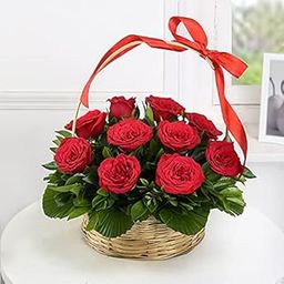 30Red Rose Round Handle Basket-image-22