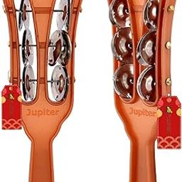 UAPAN Plastic Taal Kanjira/Kartal Musical Instrument for Kirtan I Puja-Bhajans I Pair of 1-12