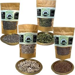 AyurBhumi Super Seed Combo 200g | Chia, Flax, Pumpkin & Sunflower Seeds (50g Each) | Raw, Organic, Vegan & Gluten-Free | Protein-Rich Seeds for Eating, Weight Loss & Digestion-image-63