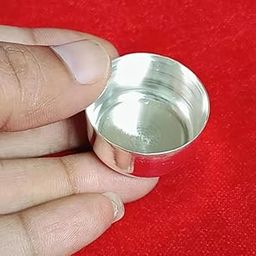 Astro-D 999 Pure Silver Bowl,Temple Accessories. 8 GM (LADO Gopal Tilk Bowl.).-image-81