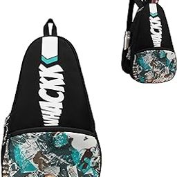 WHACKK Ace 28L Unisex Lightwieght Stylish Tennis Badminton Squash Equipment Kit Bag | Shuttle Bag |Shoe Pocket|Backpack Style | Spacious Storage Compartment|Rackets Tennis-6 Badminton-8 (Printed)-2