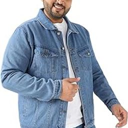 Men's Regular Fit Washed Full Sleeve Denim Jacket-image-1