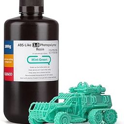 ELEGOO ABS-Like 3D Printer Resin 3.0, 405nm UV-Curing Photopolymer Resin for Mars Saturn Jupiter MSLA DLP LCD 3D Printing with Strength and Toughness, High Precision, Low Viscosity, Mint Green 1000g-image-89