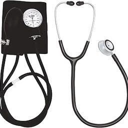 ELKO Dial Type Aneroid Sphygmomanometer Blood Pressure Monitor | Large Cotton Arm Cuff | With Deluxe Stethoscope Included (EL-411S), Black-28