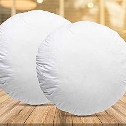 Ship Smart Rotto Vaccum Packed Fiber Round Cushion Pillow Inserts or Fillers for Sofa & Bed - Pack of 2, 16" X 16" (White, SS_Rotto_Round216Flr0001)-image-18