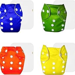 Dumbledo Lite Cloth Diaper with Cotton Insert (Pack of 4) | Snug Fit | Leakproof | Adjustable Snaps | Perfect for Indian Summers | 3 Months – 2 Years | Unisex Baby-22