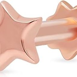 Rose Gold Nose Pin for Women 18 k | 18k BIS Hallmark (750) Nose Stud for Women and Girls with Piercing-image-45